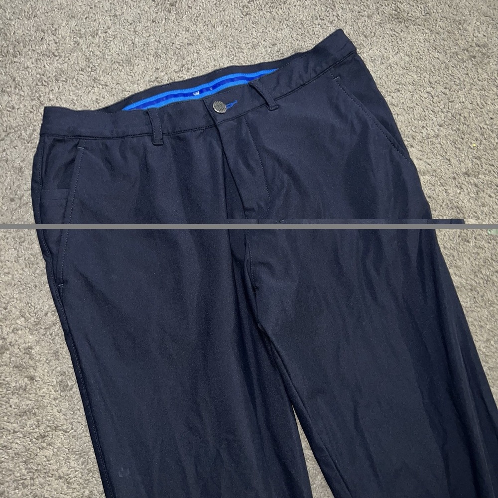 TWILLORY Tailored Fit Stretch Performance Navy Flat Front Dress Pants 32 x 30